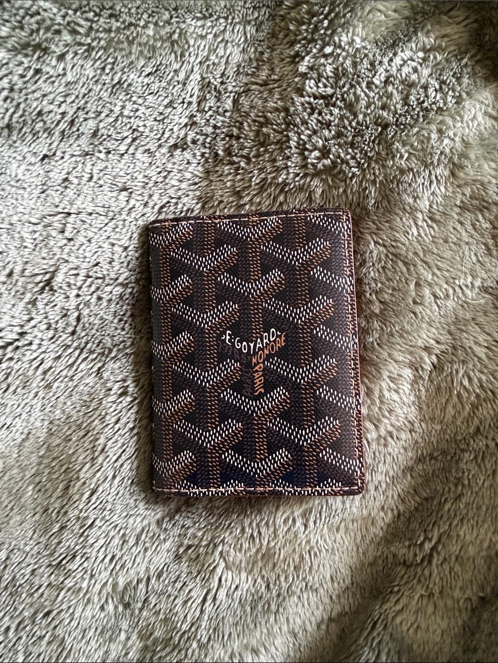 Goyard Brown & Tan Patterned Card Holder